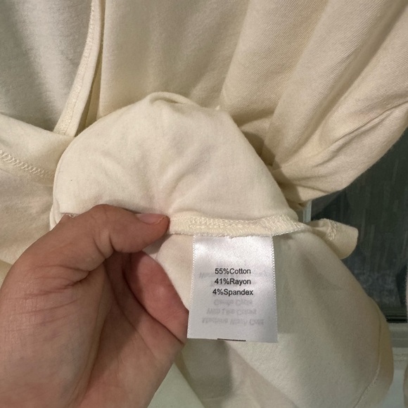 Sahalie Cream Wrap Blouse size XL 55% cotton - Picture 3 of 11